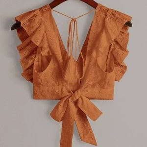 SheIn Backless Crop Top